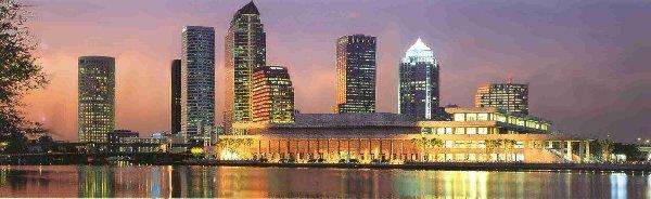City of Tampa skyline at night