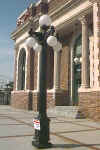 Light outside Union Station entrance