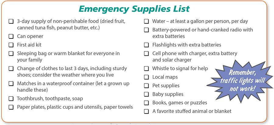 Click on icon to access full Emergency Supplies List