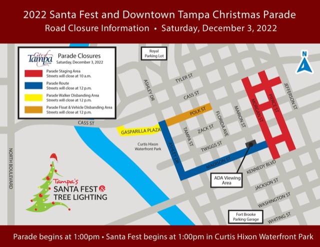 Map of Santa Fest Tree Lighting