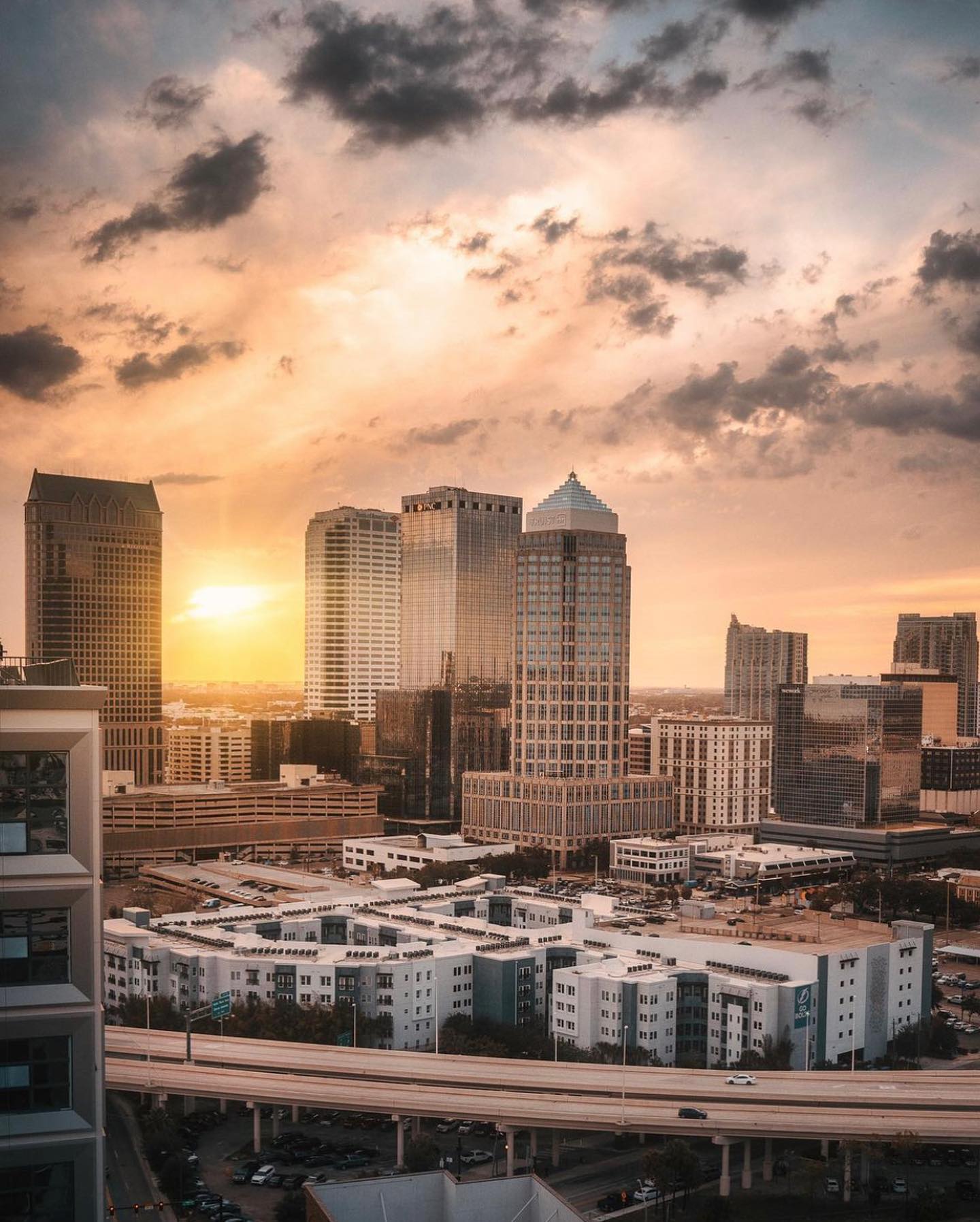 Sunset over downtown Tampa