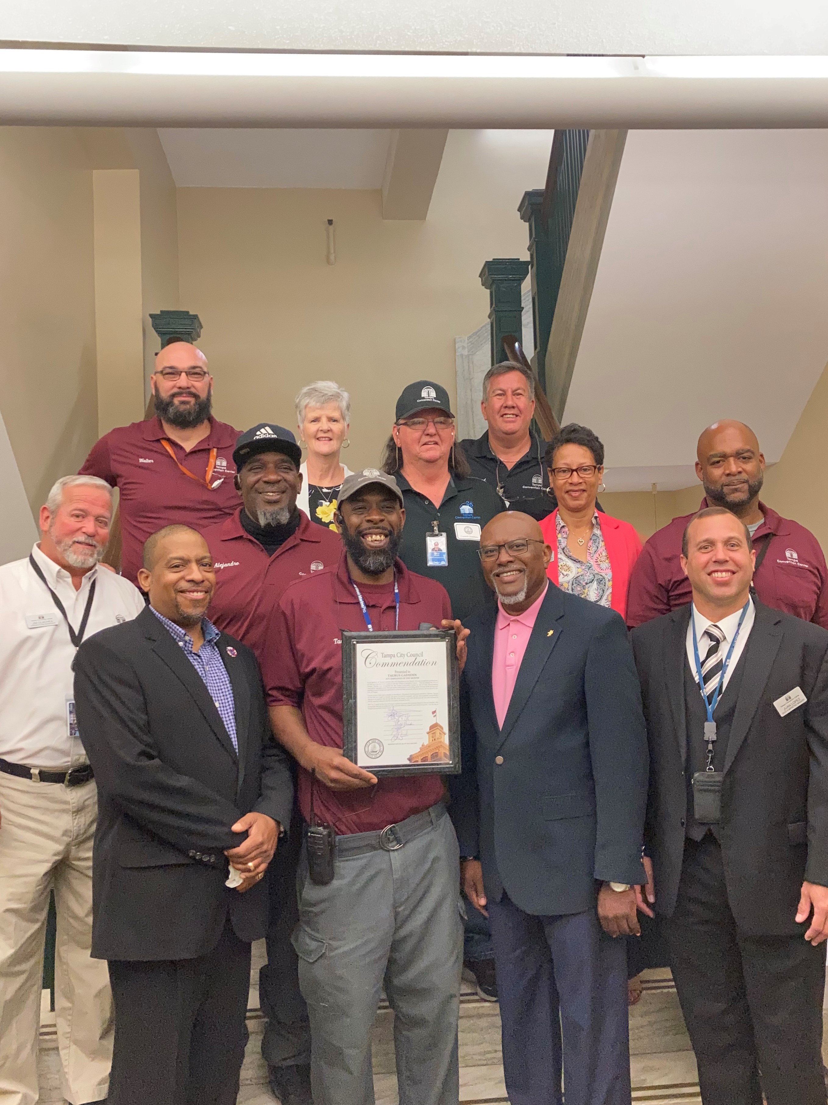 TCC’s Taurus Gadsden awarded the City of Tampa ATU Employee of the Month