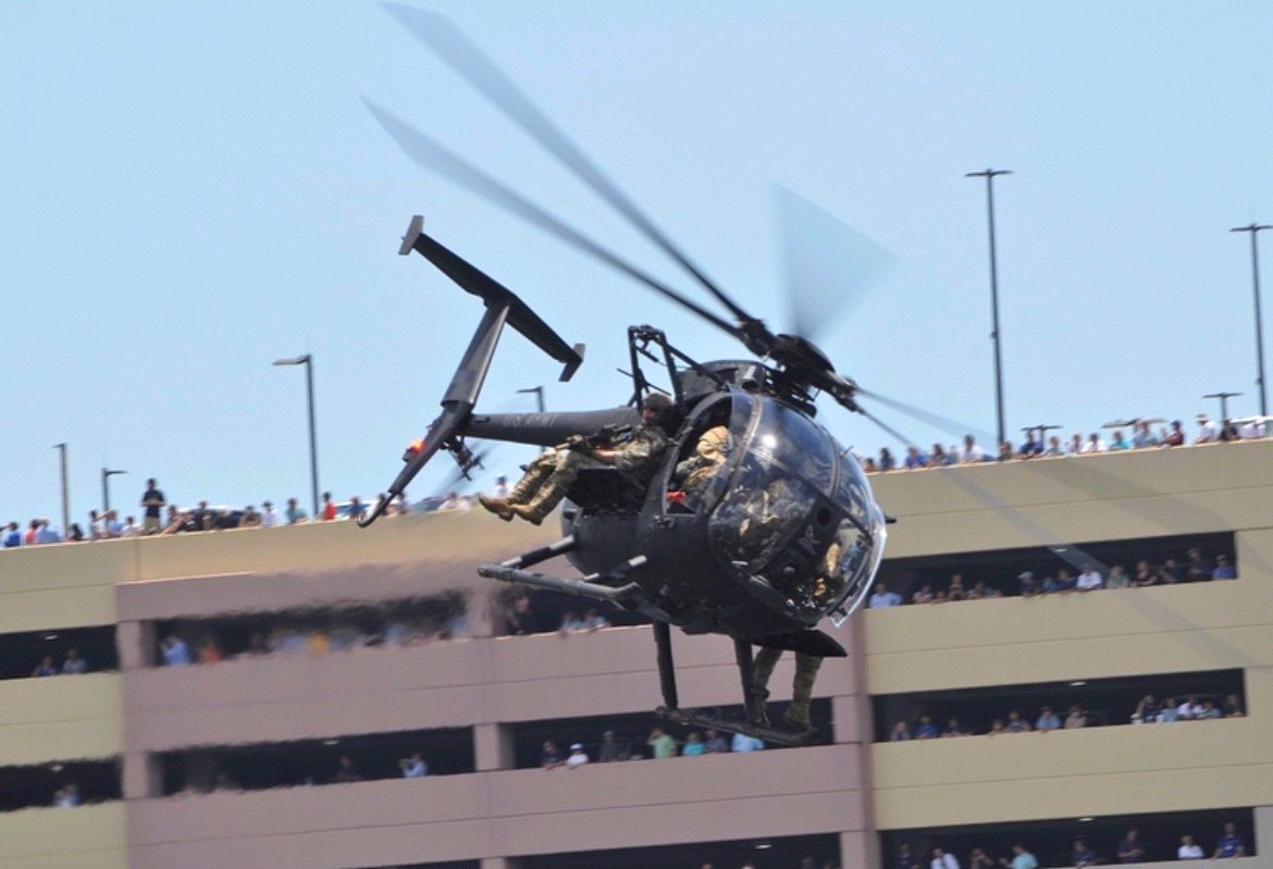 Helicopter during SOF Week demonstration