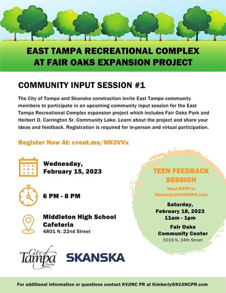 EAST TAMPA RECREATIONAL COMPLEX AT FAIR OAKS EXPANSION PROJECT
