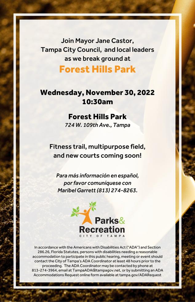 Forest Hills Groundbreaking Invite