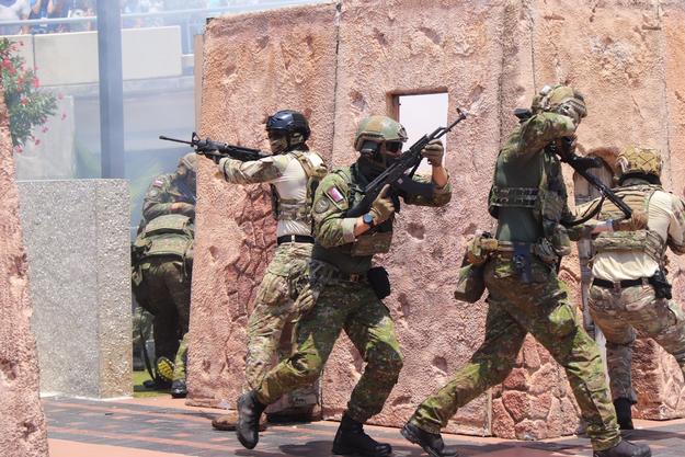 Military personnel taking part in the 2022 SOF capabilities demonstration
