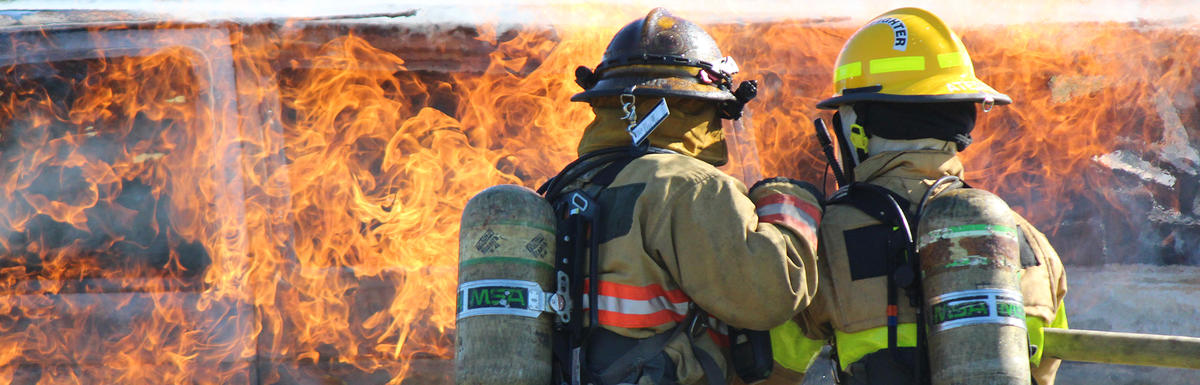 Firefighters battling blaze