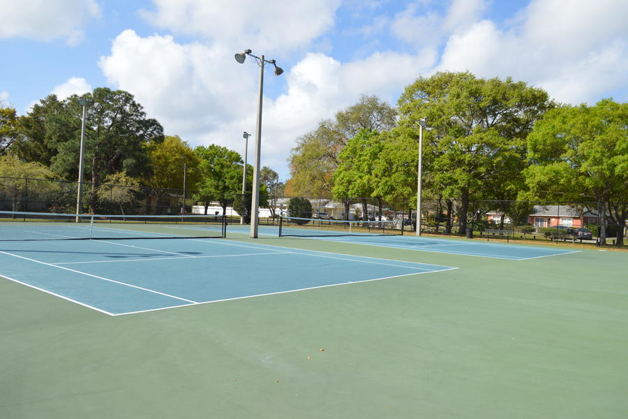 Court view of tennis courts
