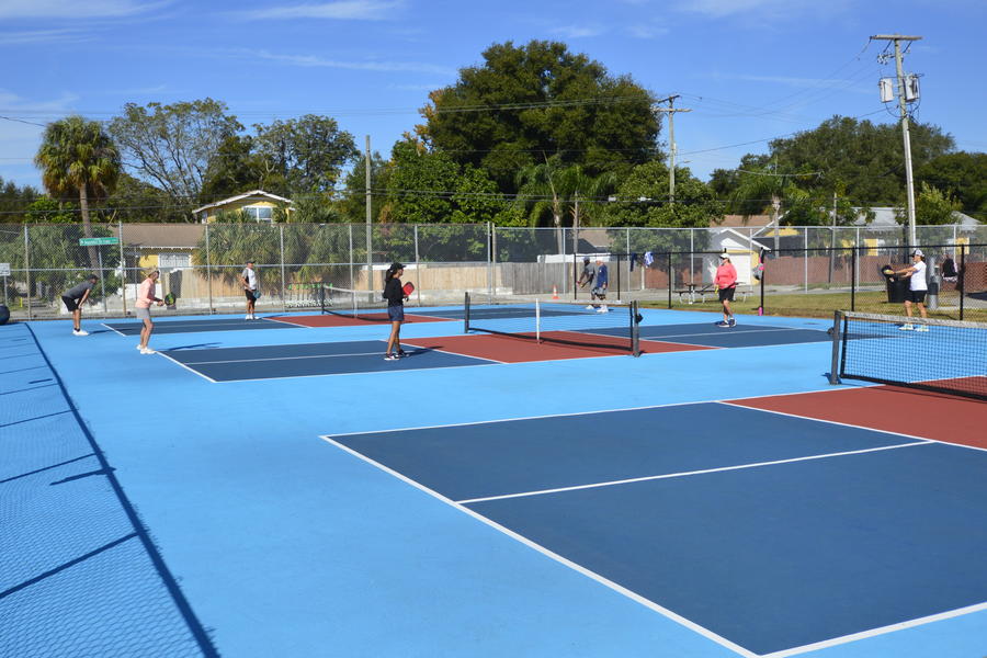 View of pickleball courts at Cuscaden Park