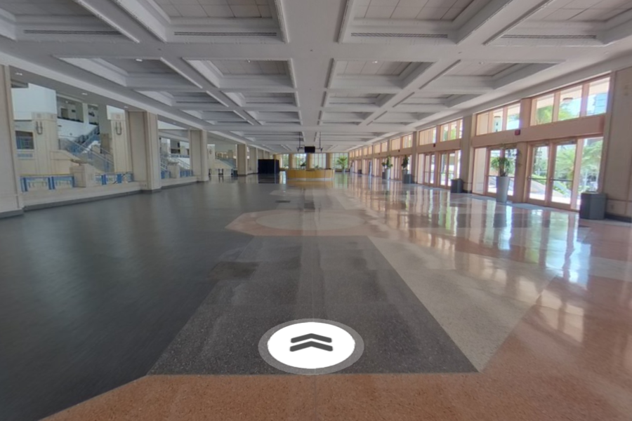 Interior of Tampa Convention Center from virtual tour