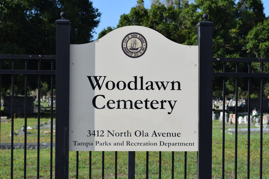 Woodlawn Cemetery Sign