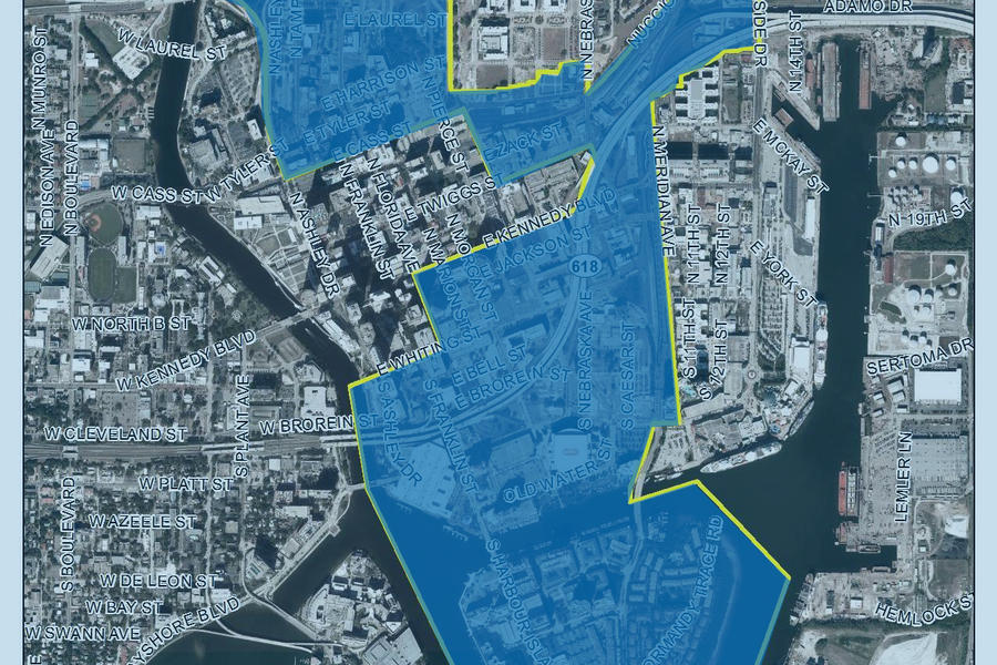 Printable Map Downtown Tampa Cra Downtown Map Card 