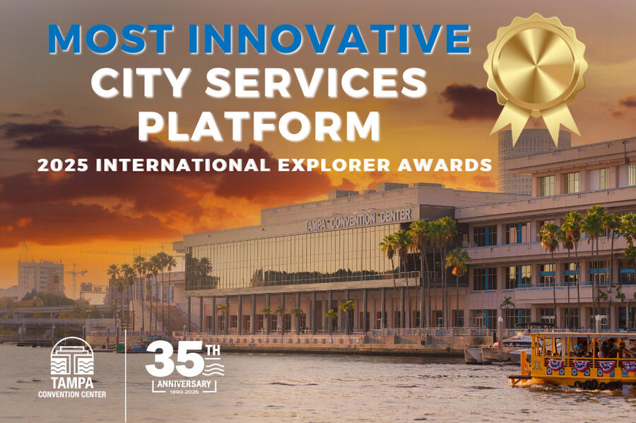 Most Innovative City Services Platform, 2025 International Explorer Awards, waterfront view.