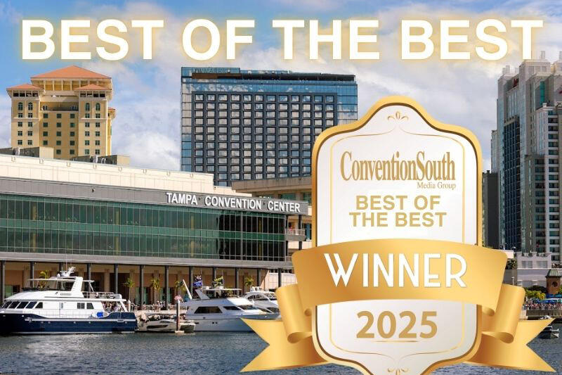 "Best of the Best 2025 award badge over cityscape background."