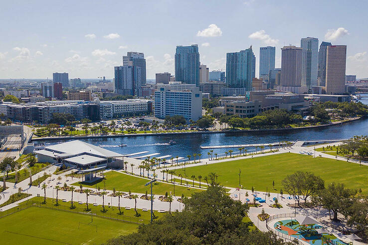 Aerial view of a Tampa