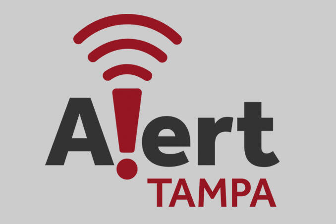 Alert Tampa logo with a red exclamation mark and wireless signal icon.