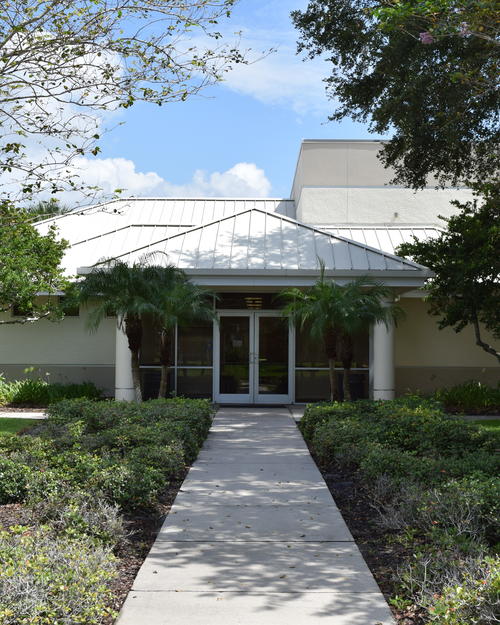 View of the front entrance of Ragan Park Center