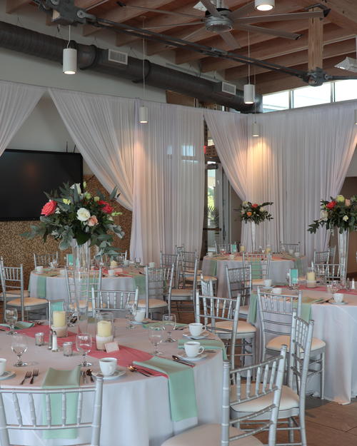 Wedding decorations and table arrangement