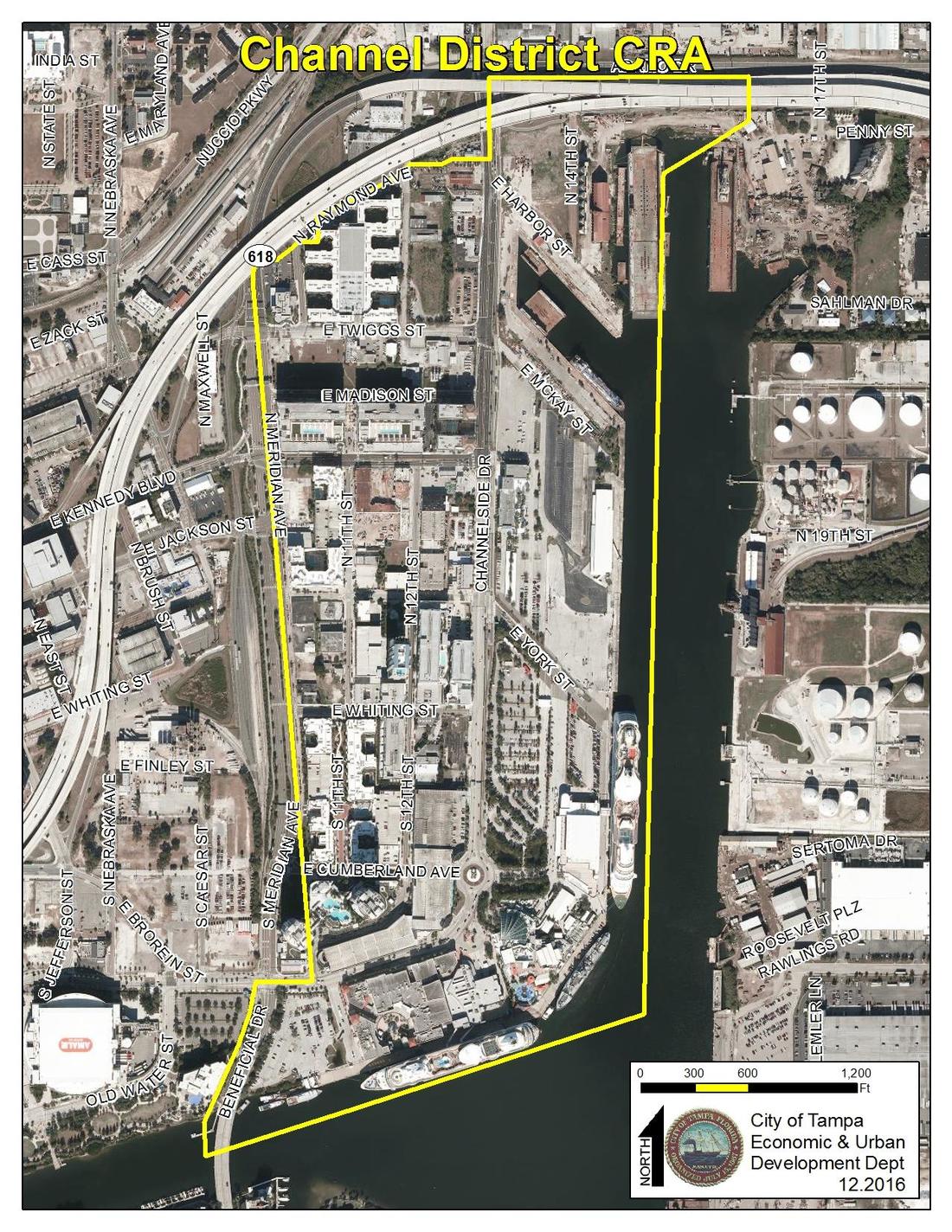 Channel District CRA Aerial Map City of Tampa