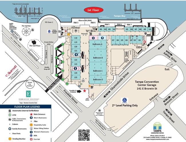 Tampa Convention Center first floor map