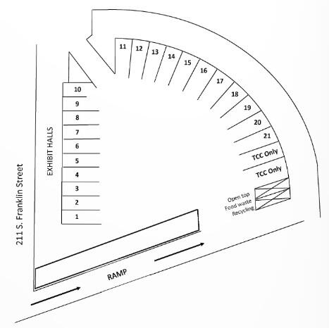 Tampa Convention Center Loading Dock spaces map