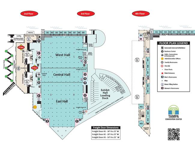 Floor plan of 2nd to 4th floors, August 2025, with labeled sections and a legend.