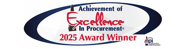 Achievement of Excellence in Procurement 2025 Award Winner logo.