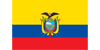 Flag of Ecuador with yellow, blue, and red horizontal stripes and a coat of arms.