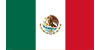 Mexican flag with green, white, and red vertical stripes and an emblem in the center.