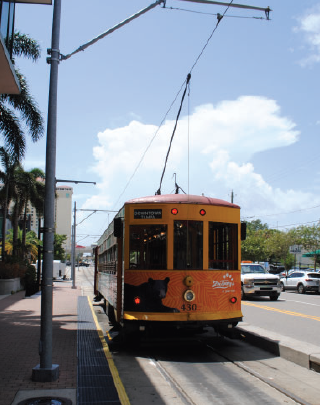 TECO streetcar at the Downtown Tampa station.