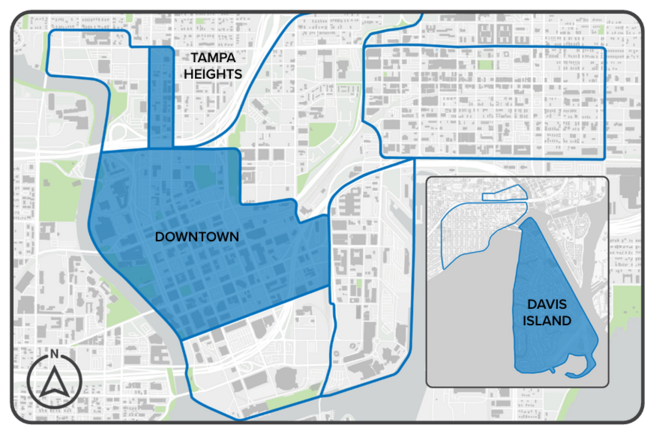 The Action Items detailed in this section should be implemented in Davis Island, Downtown, and Tampa Heights.