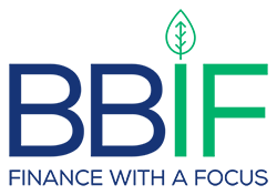 BBIF logo with a leaf; tagline: "Finance with a Focus".