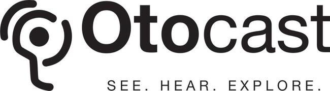 Otocast logo in black with tagline "See. Hear. Explore."