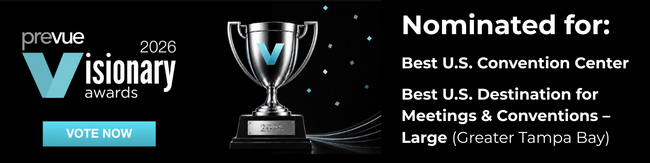 Graphic showing Prevue Visionary Awards 2026 nominations and a "Vote Now" button, with a trophy icon.