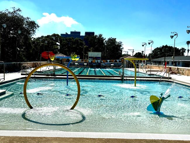 Deck view of Roy Jenkins Pool