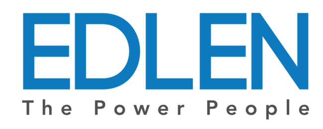 EDLEN logo with tagline "The Power People" in blue and gray text.