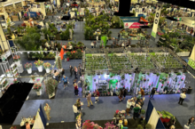 Aerial view of Tropical Plant International Expo in Tampa Convention Center