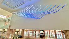 Recurrence, a wave-shaped structure that reflects the tides in Tampa, is the first of three dynamic new art displays coming to the Tampa Convention Center.