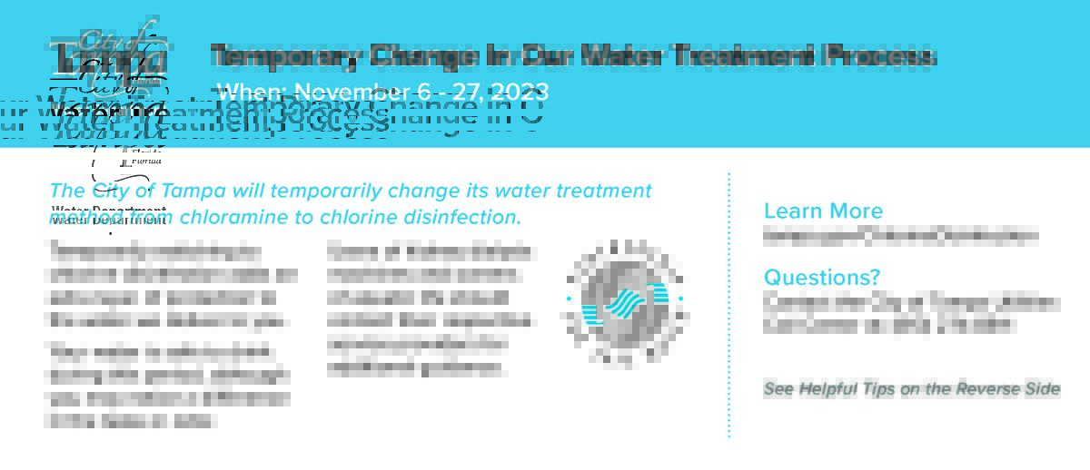 Change in disinfection process