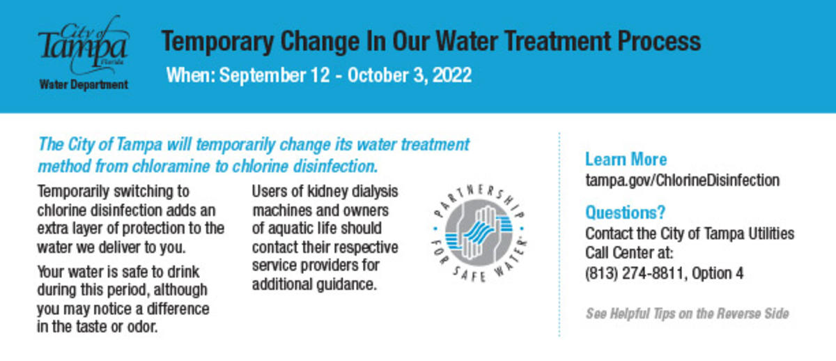 Change in disinfection process