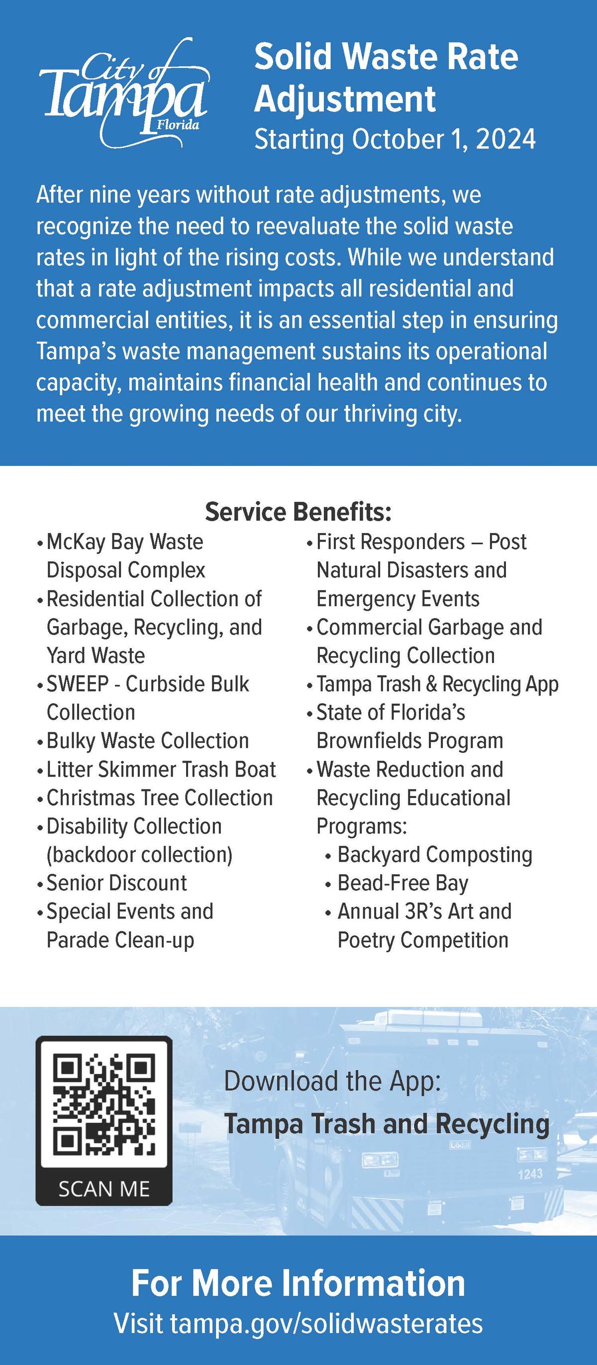 Solid Waste Rate Adjustment Starting October 1, 2024