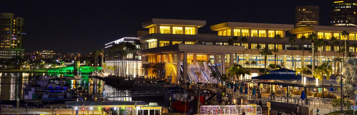Tampa Convention Center at night